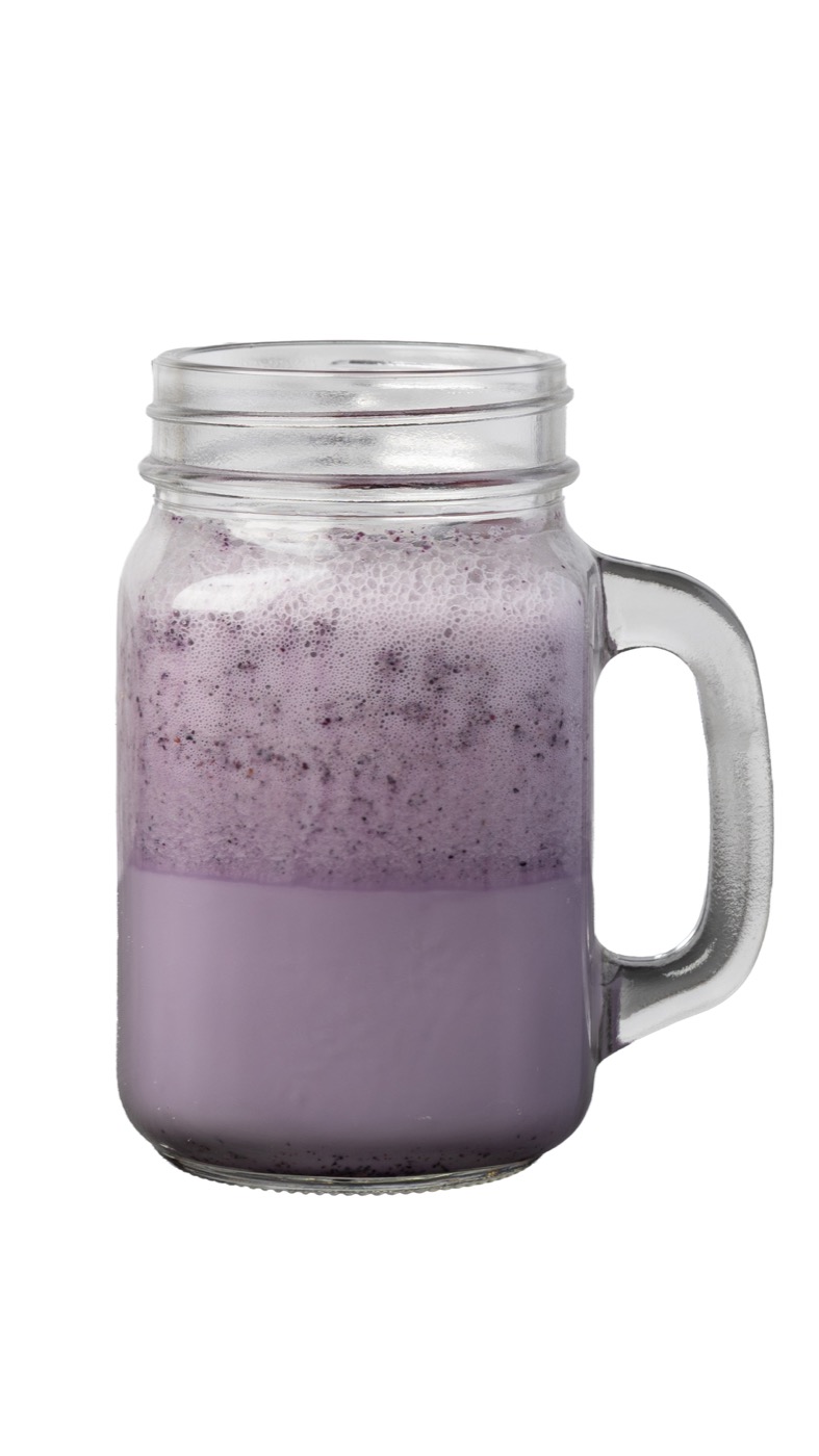 Original phone photo of Blueberry Milkshake sent in by a café